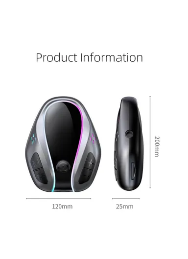 280mAh Bluetooth Adapter With Colorful Atmosphere Light Audio Transmitter For PC TV Car GR07 