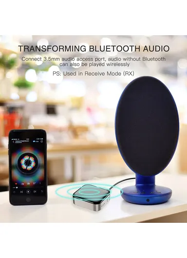 300mAh 2 in 1 Portable Transmitter Bluetooth Receiver 5.0 Audio Adapter APTX Optical Fiber Audio Receiving Transmitting TX323 