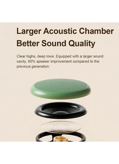 600mAh TWS Mini Subwoofer Portable Bluetooth Speaker With Bass Radiator A20 - Black