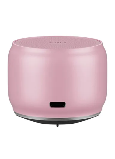 600mAh Metal Case TWS Bluetooth 5.0 Portable Speaker With Bass Radiator A126 (D3.9 x H4.6)cm - Pink
