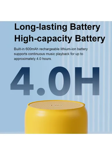 600mAh Metal Case TWS Bluetooth 5.0 Portable Speaker With Bass Radiator A126 (D3.9 x H4.6)cm - Pink