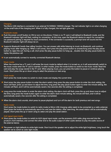 1200mAh Bluetooth Audio Speaker HiFi Portable Mini Speaker Subwoofer Support Touch Control Lights TF Card