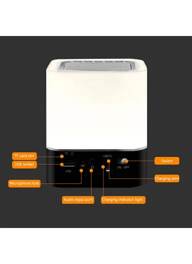 1200mAh Bluetooth Audio Speaker HiFi Portable Mini Speaker Subwoofer Support Touch Control Lights TF Card