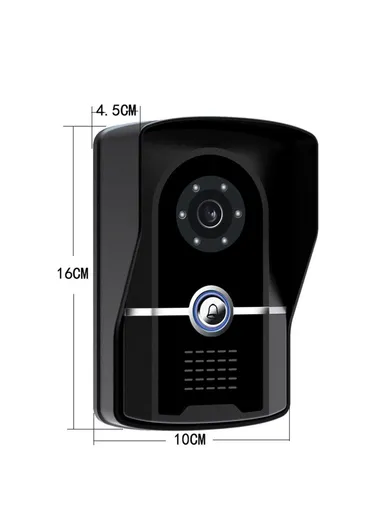 7-inch Touch Screen Monitor + Night Vision Door Bell HD Camera EU Plug 620FG11