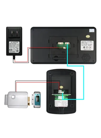 7-inch Touch Screen Monitor + Night Vision Door Bell HD Camera EU Plug 620FG11