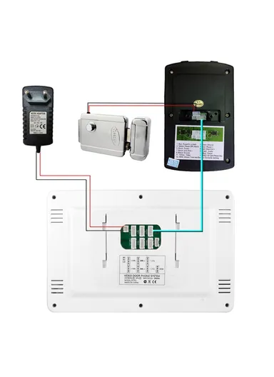 7-inch Indoor Monitor + 1080P Motion Detection Door Bell Camera EU Plug 701FG11
