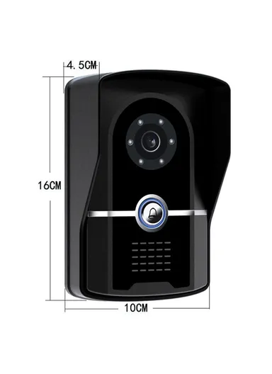 7-inch Indoor Monitor + 1080P Motion Detection Door Bell Camera EU Plug 701FG11