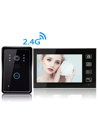 7-inch Video Viewer Door Bell Camera WiFi Smart Peephole Doorbell, EU Plug 806MJW11