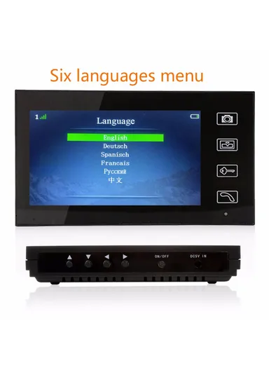 7-inch Video Viewer Door Bell Camera WiFi Smart Peephole Doorbell, EU Plug 806MJW11