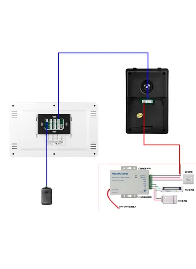 7-inch WiFi Indoor Monitor + Waterproof Door Bell HD Camera EU Plug 701FA11