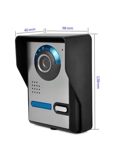 7-inch WiFi Indoor Monitor + Waterproof Door Bell HD Camera EU Plug 701FA11