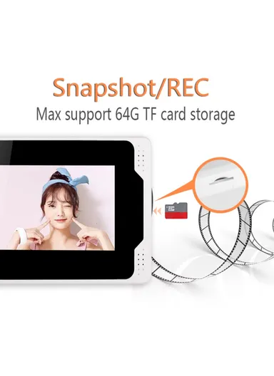 7-inch WiFi Indoor Monitor + Waterproof Door Bell HD Camera EU Plug 701FA11