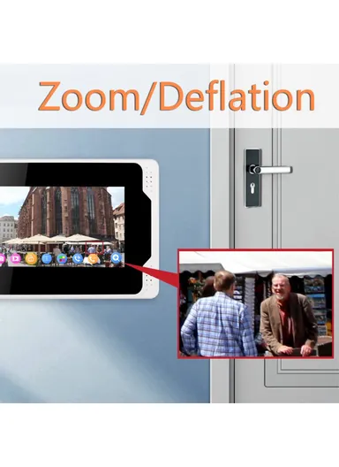 7-inch WiFi Indoor Monitor + Waterproof Door Bell HD Camera EU Plug 701FA11