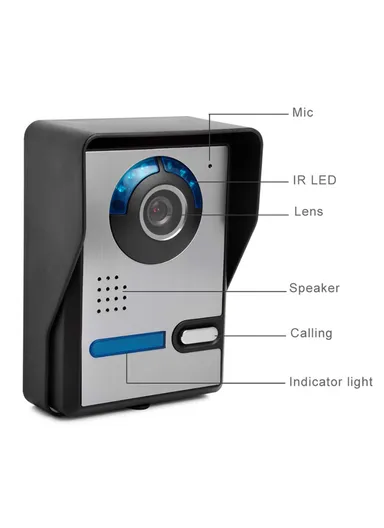 7-inch WiFi Indoor Monitor + Waterproof Door Bell HD Camera EU Plug 701FA11