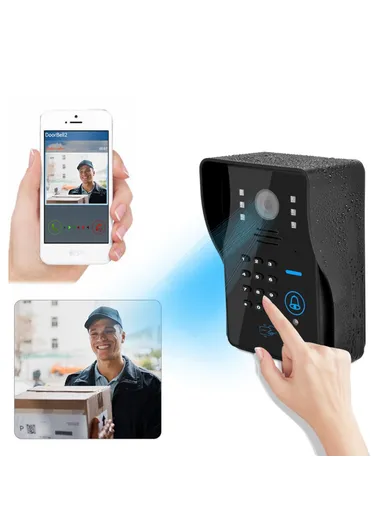 1080P WiFi/IP Wireless Doorbell With Password &amp; Card Unlock Visual Intercom WF1002
