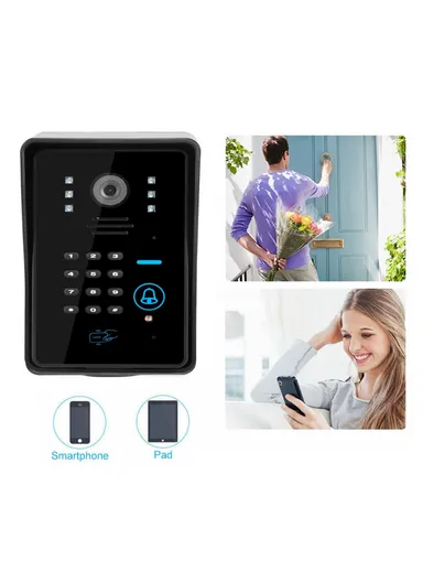 1080P WiFi/IP Wireless Doorbell With Password &amp; Card Unlock Visual Intercom WF1002