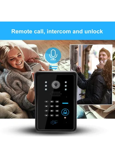 1080P WiFi/IP Wireless Doorbell With Password &amp; Card Unlock Visual Intercom WF1002