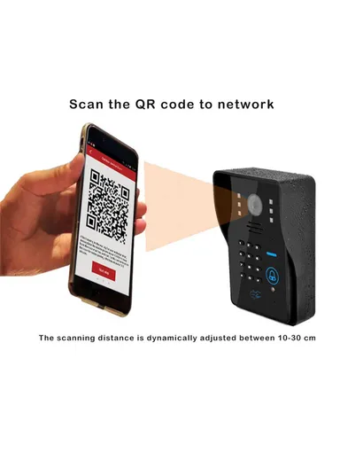 1080P WiFi/IP Wireless Doorbell With Password &amp; Card Unlock Visual Intercom WF1002