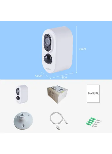 Solar Battery Powered Wireless WiFi HD Monitor Camera 3 Million Tuya Surveillance Camera D1K