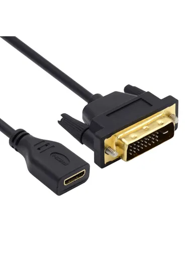 20cm HDMI To DVI Short Cable Bi-Directional Mini HDMI Female To DVI Male Adapter Converter HD-025-CF