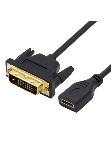 20cm HDMI To DVI Short Cable Bi-Directional Mini HDMI Female To DVI Male Adapter Converter HD-025-CF