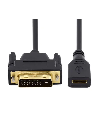 20cm HDMI To DVI Short Cable Bi-Directional Mini HDMI Female To DVI Male Adapter Converter HD-025-CF