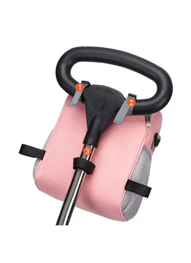 Oxford Durable Practical Baby Stroller Bag With Lamografy Design For Kids AN027 (W20 x D14 x H24)cm - Pink