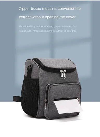 Oxford Durable Practical Baby Stroller Bag For Kids Black AN027 (W20 x D14 x H24)cm