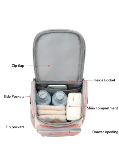 Oxford Durable Practical Baby Stroller Bag With Lamografy Design For Kids AN027 (W20 x D14 x H24)cm - Blue