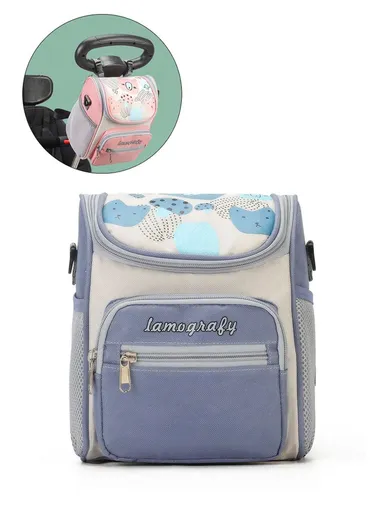 Oxford Durable Practical Baby Stroller Bag With Lamografy Design For Kids AN027 (W20 x D14 x H24)cm - Blue