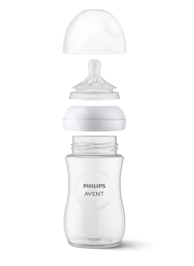 1m+ 260ml Polypropylene &amp; Silicone Natural Feeding Bottle Giraffe SCY903/66