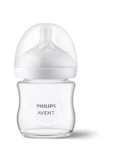 0m+ 120ml Glass &amp; Silicone Natural Feeding Bottle SCY930/01