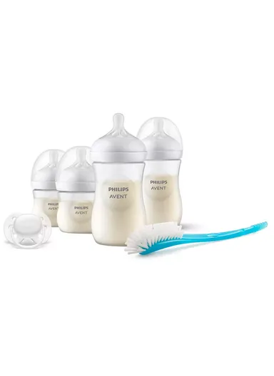 0m+ 125ml-260ml Polypropylene &amp; Silicone Newborn Starter Set Natural Response SCD838/11