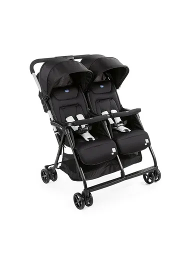 0m+ Fabric &amp; Metal OHLALA Twin Stroller With Rain cover &amp; Comfort Kit 79279.41 (L78 x W100 x H88)cm
