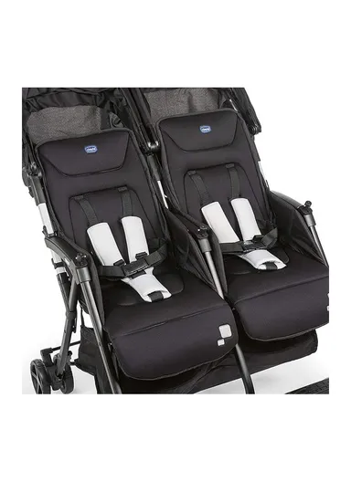 0m+ Fabric &amp; Metal OHLALA Twin Stroller With Rain cover &amp; Comfort Kit 79279.41 (L78 x W100 x H88)cm