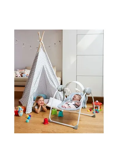0m+ Fabric &amp; Metal Swing Relax &amp; Play Baby Bouncer 79148.19 (L65 x W56 x H60)cm