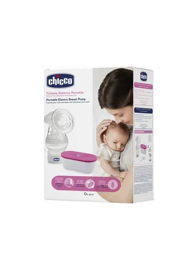 0m+ Plastic Portable Compact Electric Breast Pump 09199.50 - White, Pink