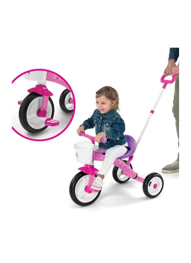 18m+ Metal &amp; Plastic U-Go Trike Ducati 07412.10 (L28.5 x W25 x H51.5)cm - Pink