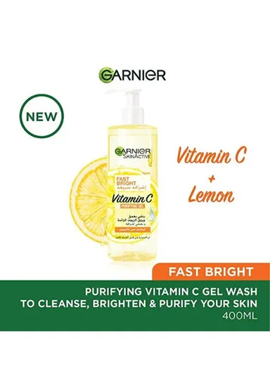 400ml Fast Bright Vitamin C Brightening Purifying Face Gel Wash