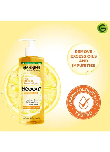 400ml Fast Bright Vitamin C Brightening Purifying Face Gel Wash