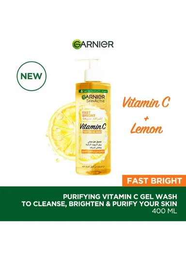 400ml Fast Bright Vitamin C Brightening Purifying Face Gel Wash