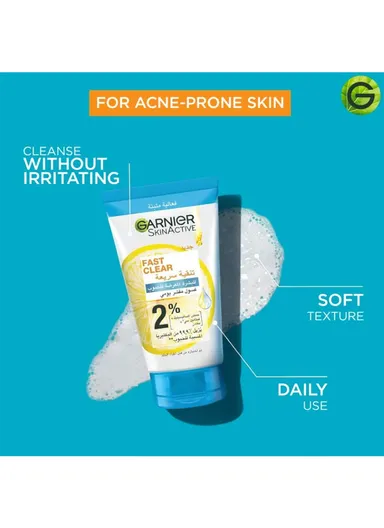 150ml Fast Clear 2% Salicylic Acid &amp; Vitamin C 3 In 1 Anti-Acne Exfoliating Wash