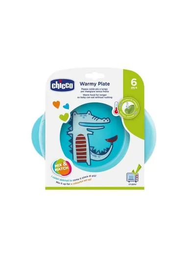 6m+ Plastic BPA Free Warmy Plate 16000.2 (L18 x W22 x H5)cm - Blue