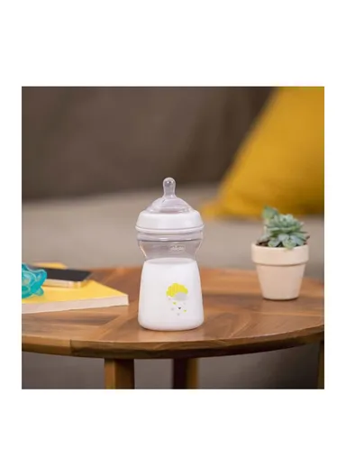 6m+ 330ml Plastic BPA Free Neutral Feeling Baby Bottle Fast Flow 81335.3 - White