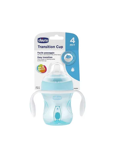 4m+ 200ml Plastic Transition Cup For Boy 6911.2 - Blue