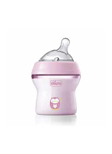 0m+ 150ml Plastic BPA Free Natural Feeling Colored Bottle Soft Flow For Girl 81311.1 - Pink