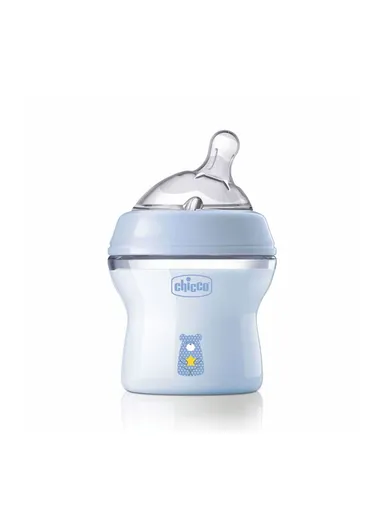 0m+ 150ml Plastic BPA Free Natural Feeling Colored Bottle Soft Flow For Boy 81311.2 - Blue