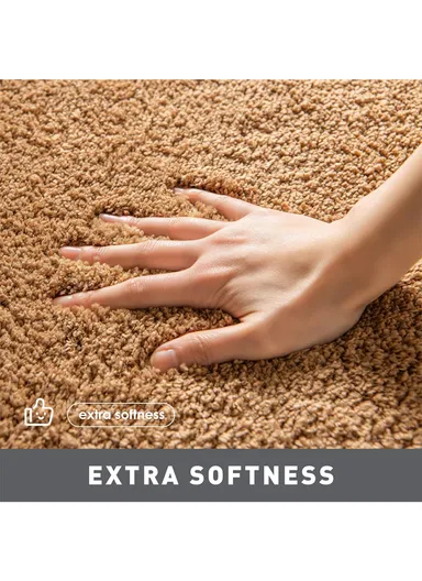 50x80cm Polyester Soft Shaggy Anti-Skid Bath Mats For Bathroom, Bedroom - Brown