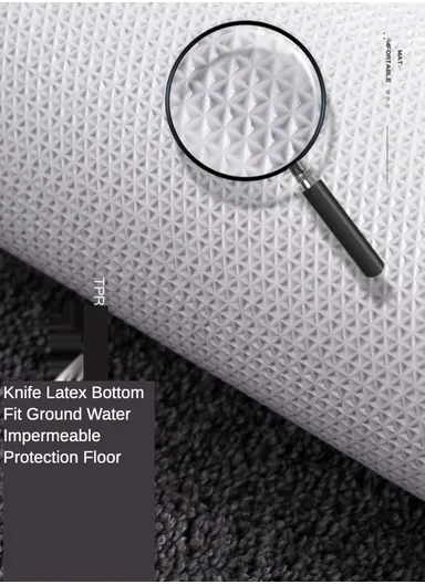 50x80cm Polyester Soft Shaggy Anti-Skid Bath Mats For Bathroom, Bedroom - Brown