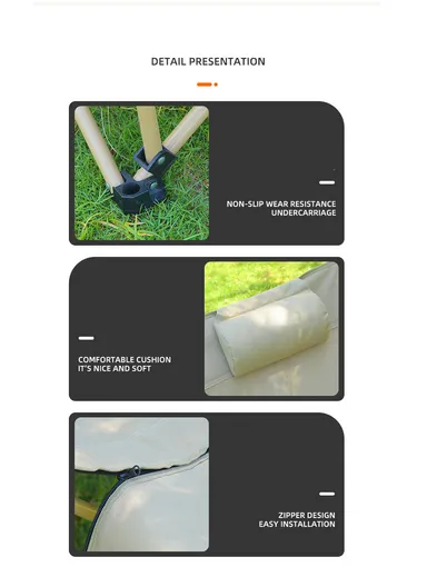 Adjustable Portable Lounge Chair with High Backrest, Headrest, Cup Holder &amp; Side Pocket, Heavy Duty Lay Flat Tanning Chair FX-7126 (L110 x W82 x H87)cm - Beige